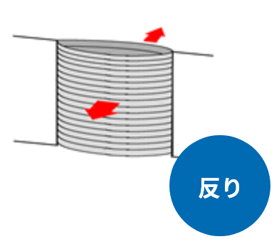 強い風を受けるシャッター